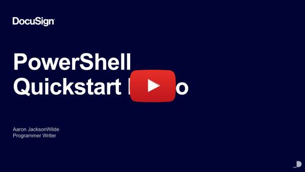 PowerShell Quickstart & Embedded Signing Demo