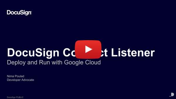 Deploy DocuSign Connect Listener on GCP